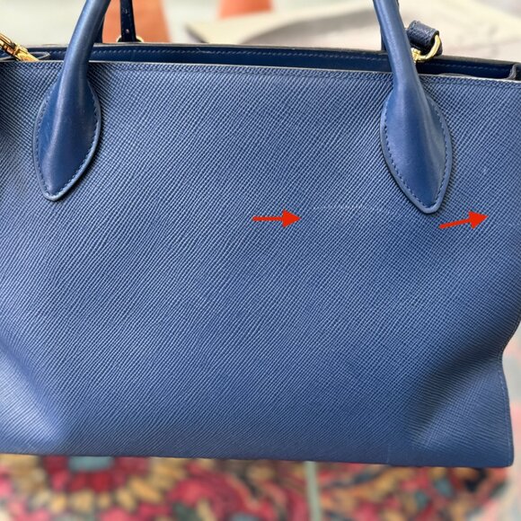 Prada Saffiano Bluette Medium Bag - Picture 8 of 13